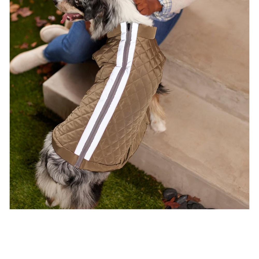 Reversible Dog Jacket - Black and Olive XL - Picture 4 of 4